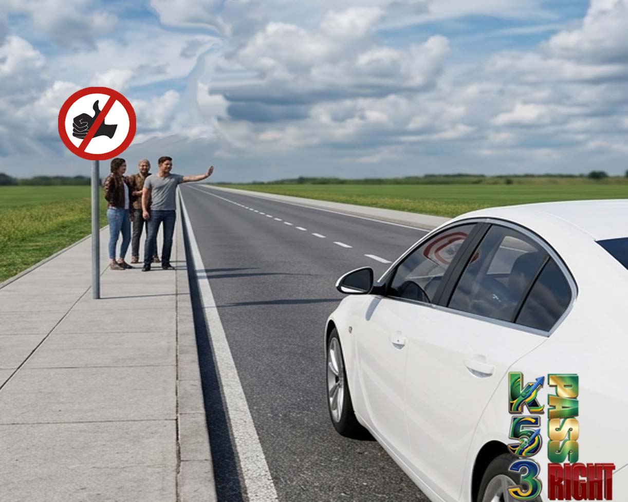 Hitch Hiking Prohibited sign example